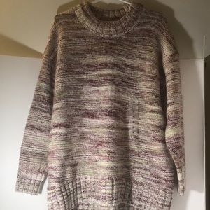 Old Navy sweater size M long sleeves chunky knit pink cream light yellow…